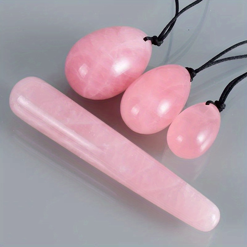 4pcs Crystal Semi-Precious Stone Jade Egg Set