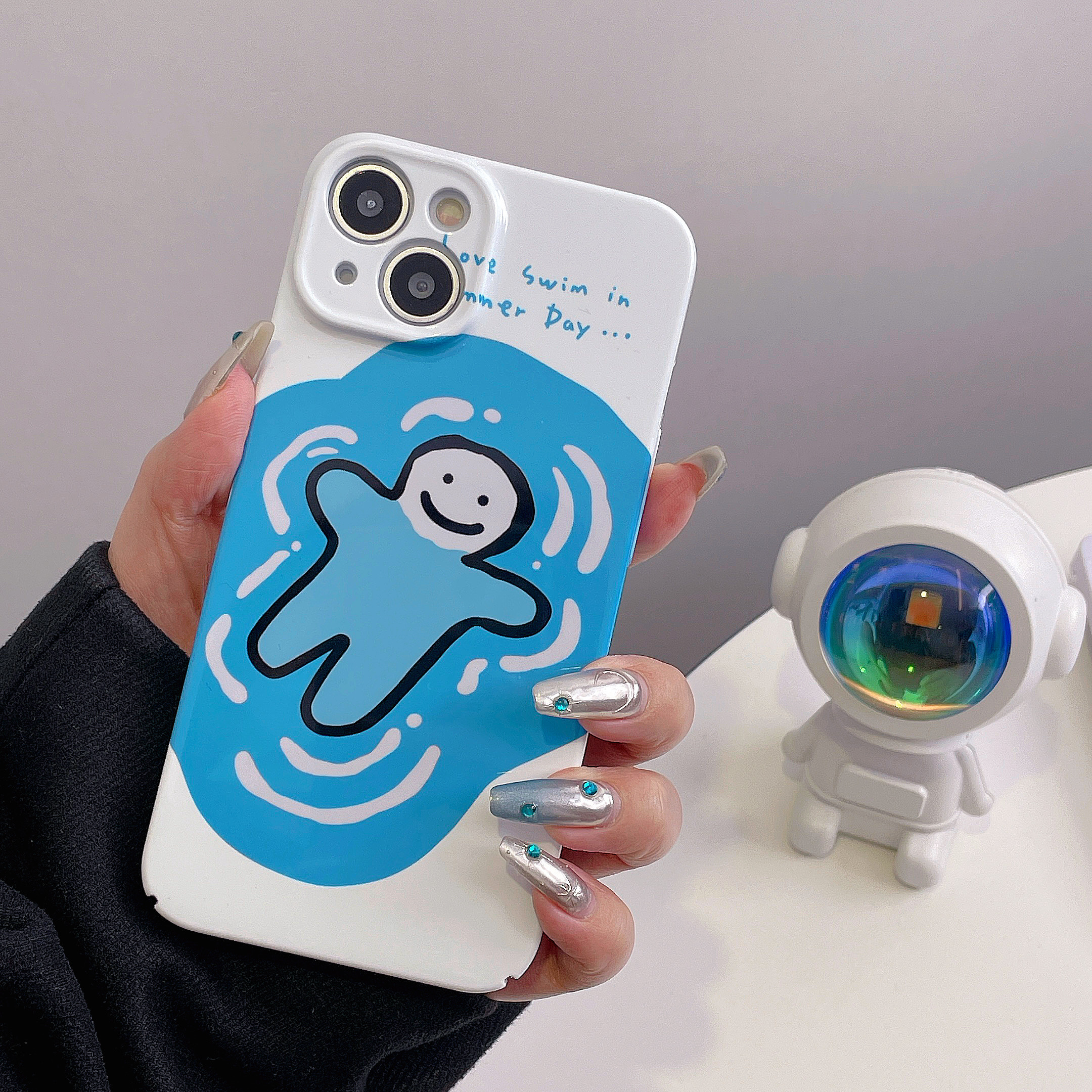 Cartoon Fun Swimming Mini Phone Case Iphone 11 12 13 14 Pro - Temu ...