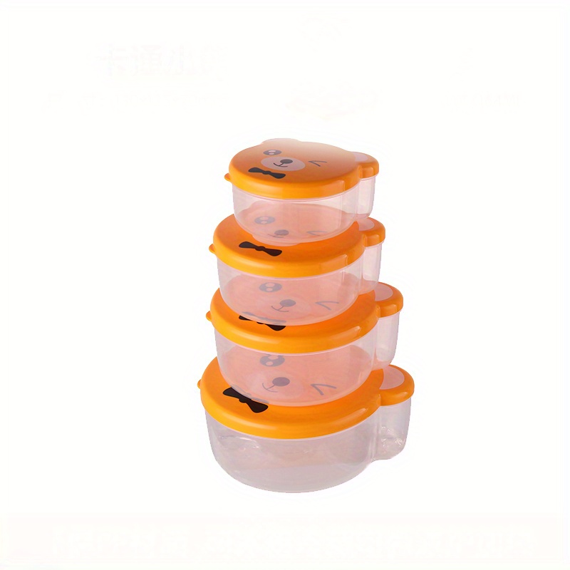 4 piece stackable snack containers