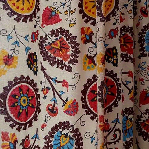 1pc boho floral semi blackout curtain   polyester rod pocket window drapes for living room bedroom balcony hand washable water resistant decorative arts theme door panel   unlined woven fabric 220 240gsm bohemian style tassel sunflower details 7