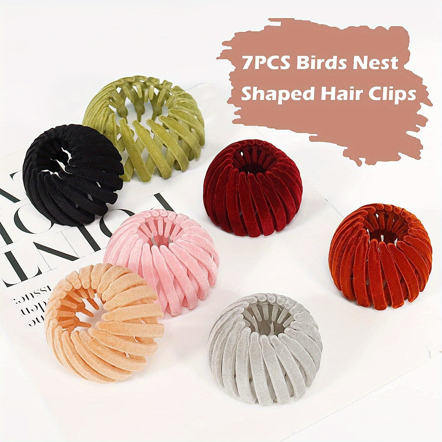 Magic Hair Clip Bird Nest Shaped Hair Holder Velvet Hair Ring Ball Head Hair  Device High Ponytail Artifact Hair Accessories - AliExpress