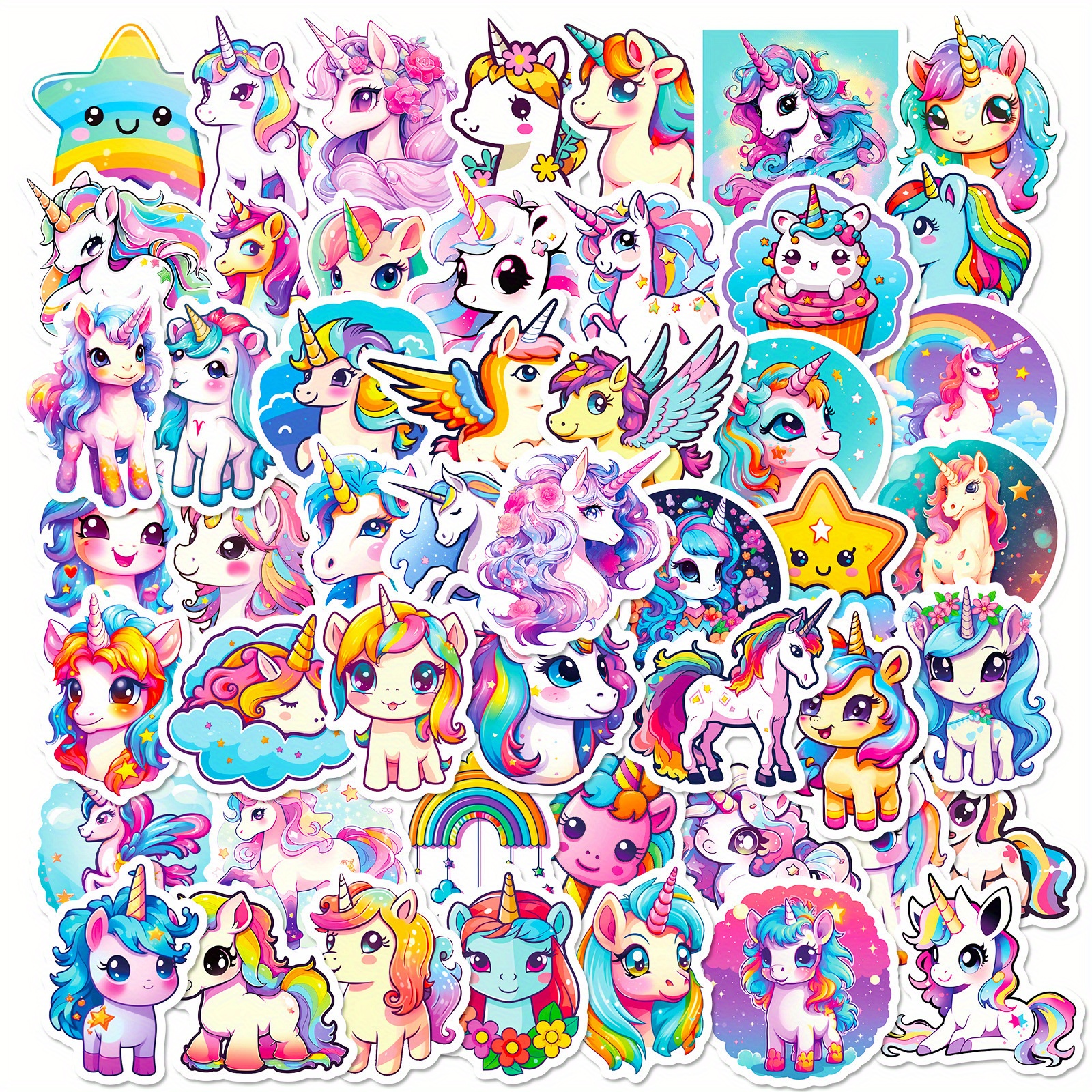 Cute Unicorn Stickers New Cartoon Pattern Unicorn Graffiti - Temu