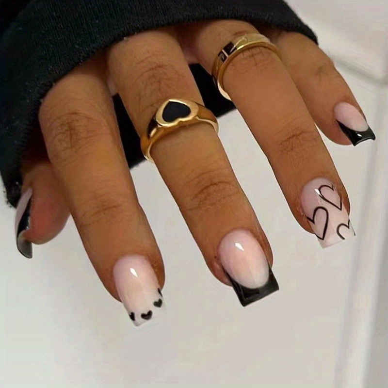 Simple And Unique Sweet Cool Manicure Medium-long European Square False Nail Pieces