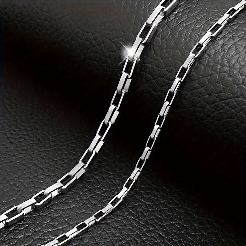 A Stylish Stainless Steel Necklace With A , Perfect For Trendy Jewelry Additions