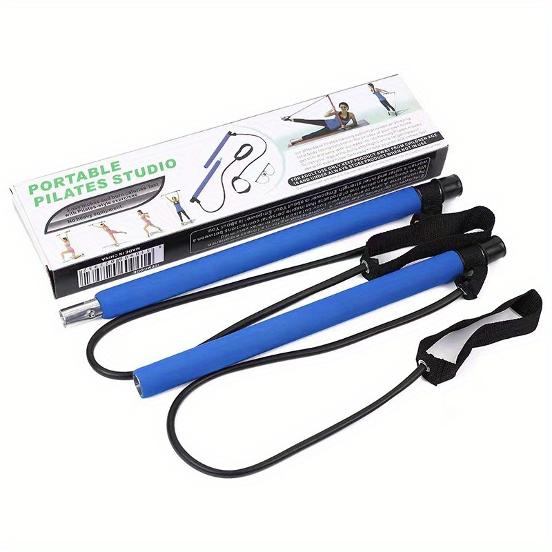 Portable Home Gym, Pilates Bar & Resistance Band Bar Combo Set.  Multifunctional Fitness Equipment That Supports Full-Body Workouts - with  Workout Poster and Video : : Sports & Outdoors