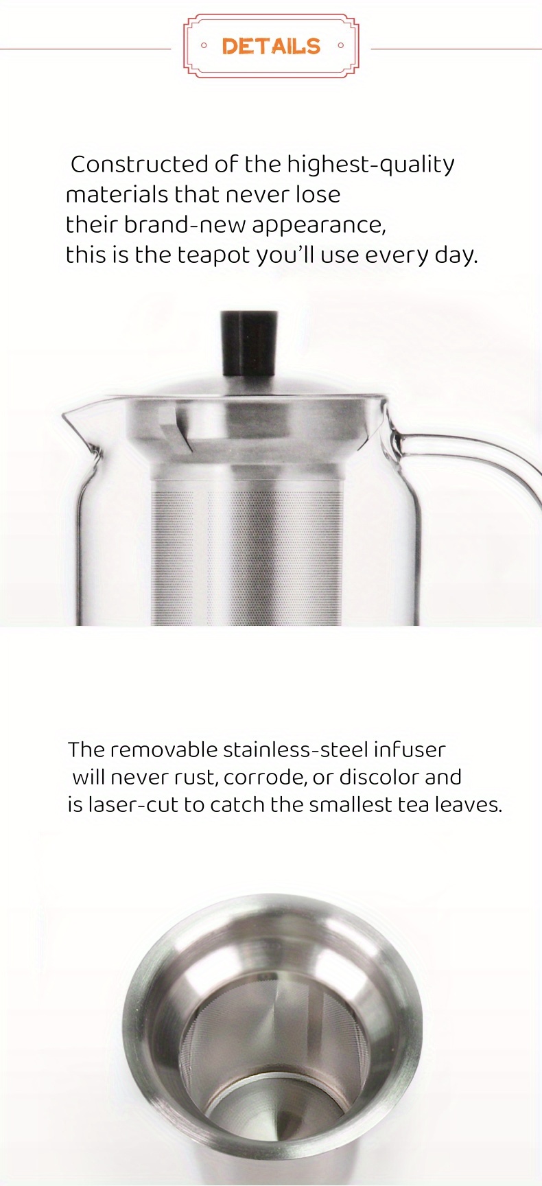 Teapot Infuser Stove Gift Set Glass Teapot With Removable Temu
