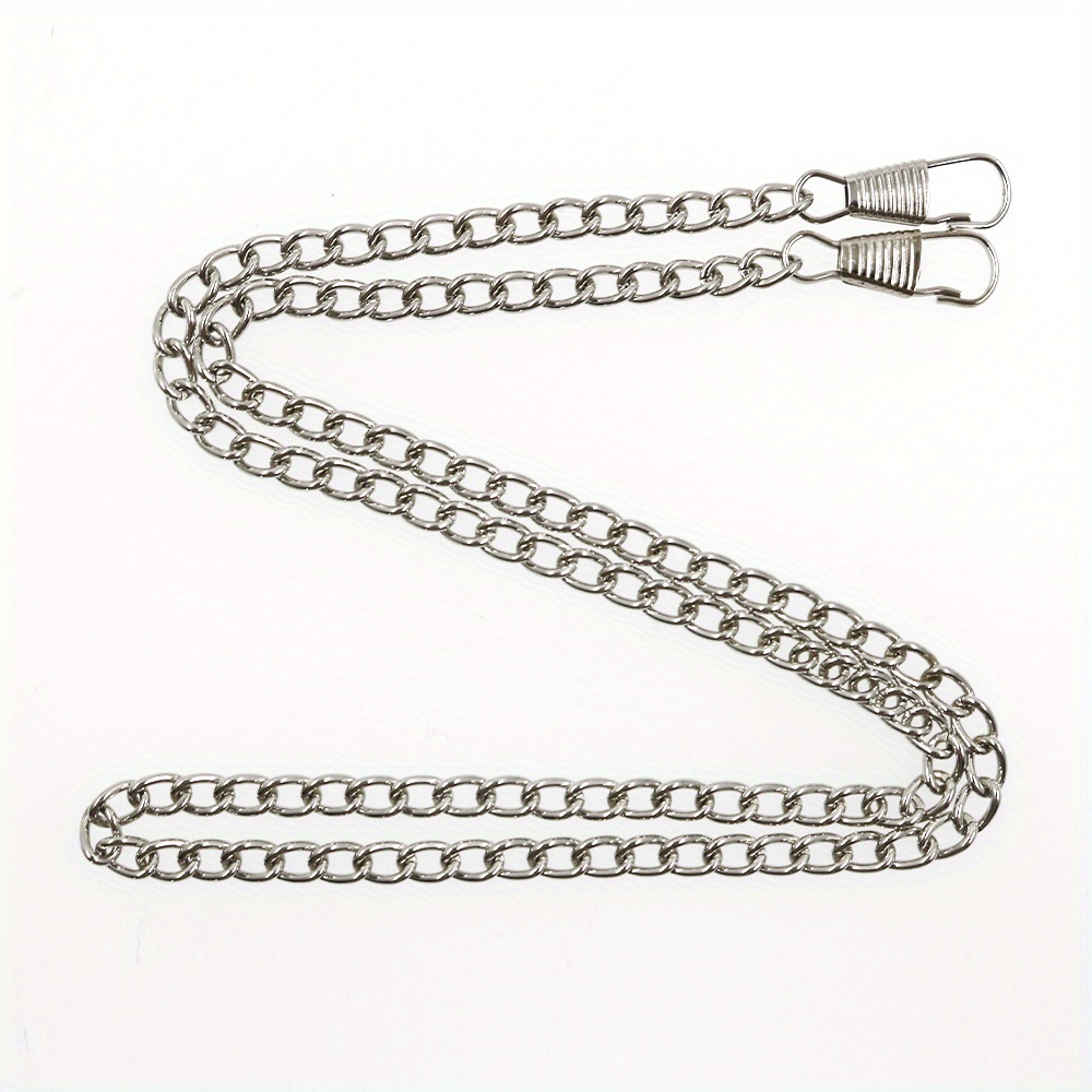 Purse Chain Strap Shoulder Silvery Chain With Alloy Swivel Clasps