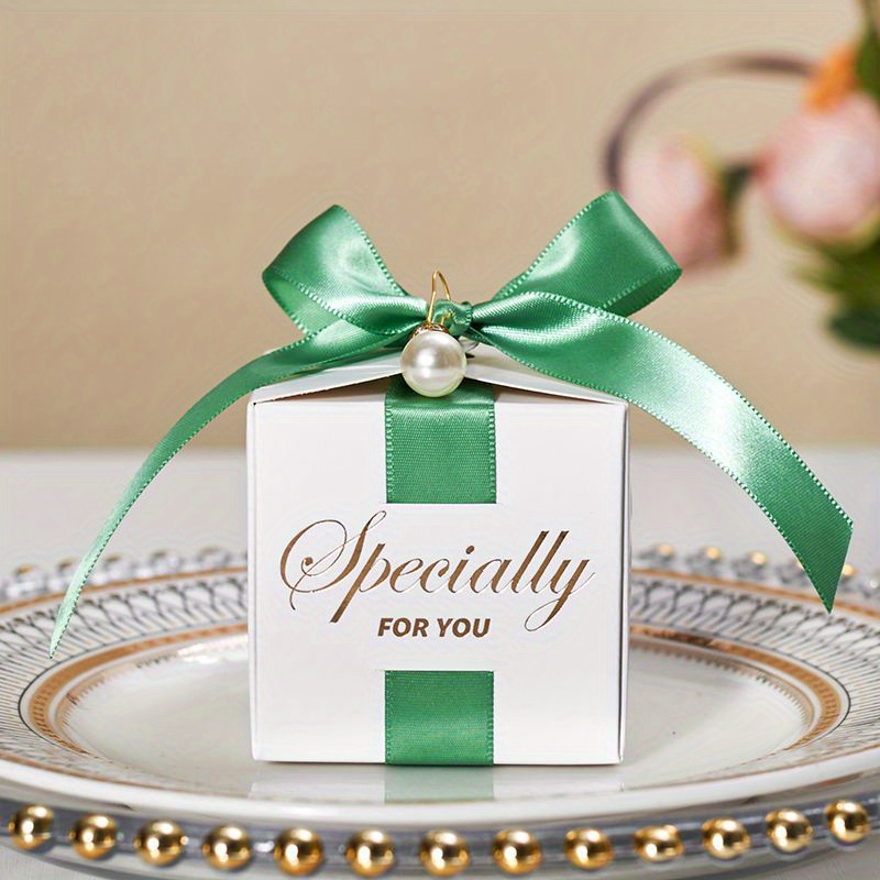 Starry Sky Ribbon Pearl Candy Box Premium Wedding Candy Box - Temu