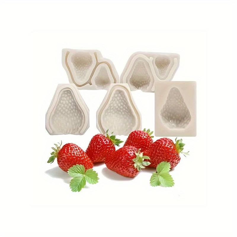 3D Moule en silicone en forme de fraise Matériaux en - Temu France