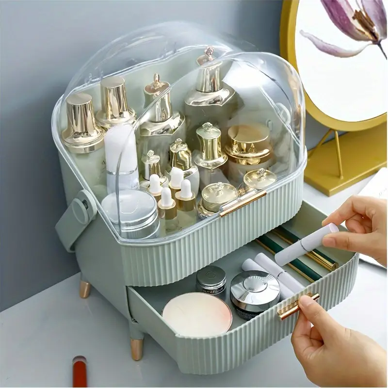 1pc makeup organizer for vanity makeup drawer organizer cosmetic display case with makeup brushes holder pen pencil holder bathroom makeup organizer friend gifts for women girls details 5