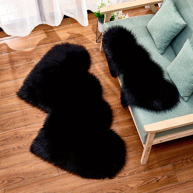 1pc fluffy rugs heart shaped rug     sheepskin rug soft long plush fluffy shaggy carpet area mats rugs girls bedroom sofa home decorative floor carpet details 9