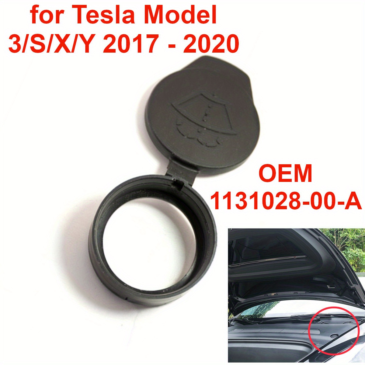 16-21 Tesla Model X 3 Y Windshield washer fluid reservoir tank OEM  1056761-00-F