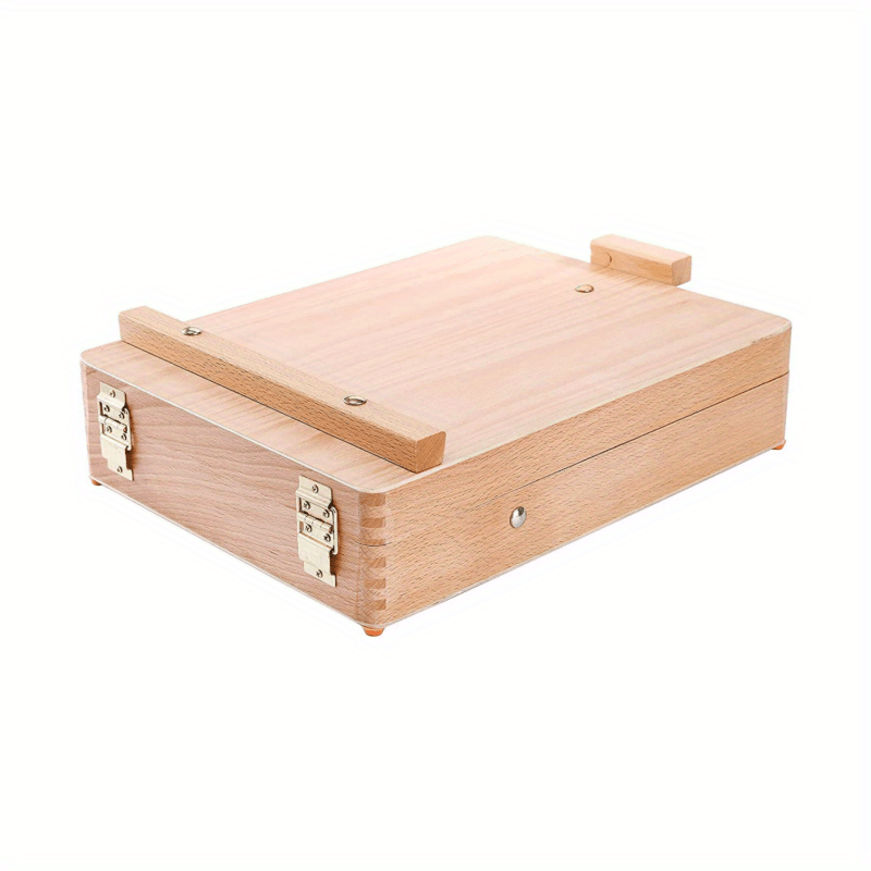 1pc Easel Storage Box, Wooden Portable Sketch Rack Storage Bin, Watercolor  Sketching Box, Desktop Easel Adjustable Painting Box
