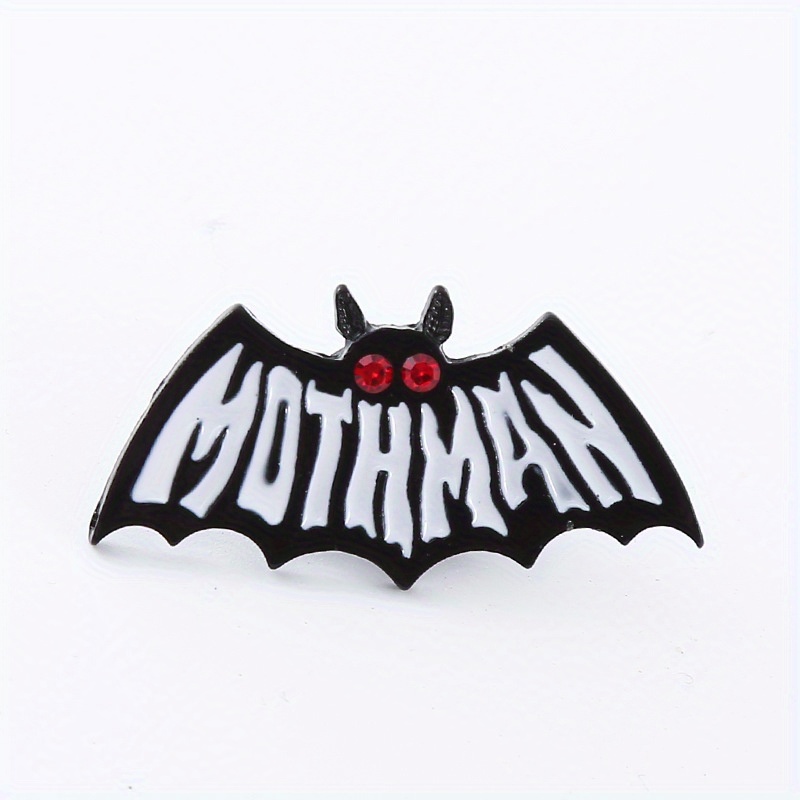 1pc Black Bat Cartoon Insect Shape Brooch, Punk Style Animal Alloy Brooch Clothing Bag Hat Beanie Accessories Badge for Men,Temu