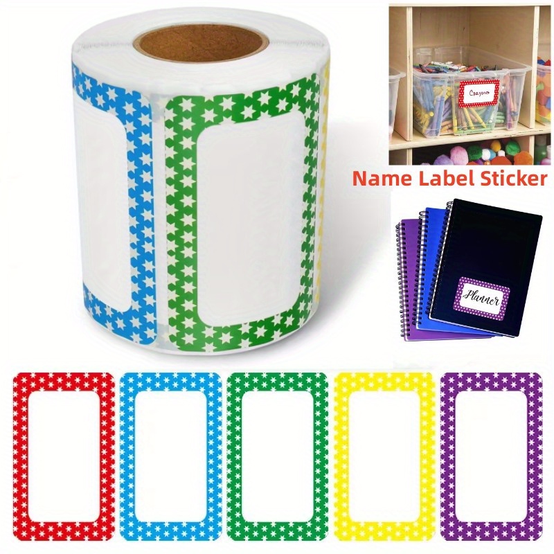 Stickers Name Tag Label Cartoon Name Color Label Sticker - Temu