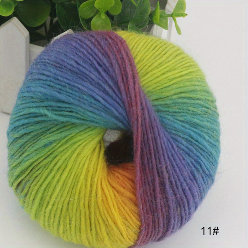 50g 140m/153yd Rainbow Soft Yarn 70% Australian wool 30% Imported