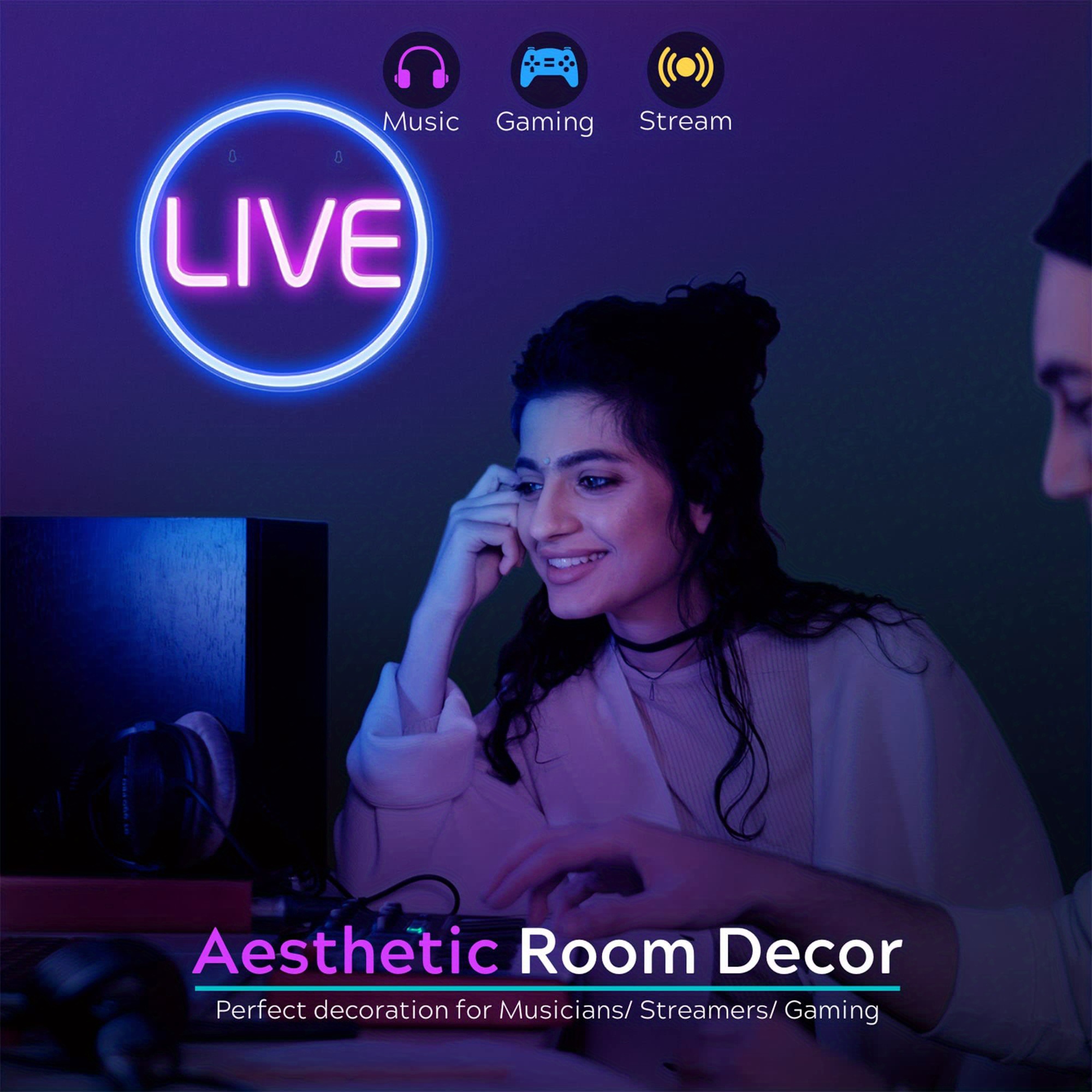 On Air Neon Sign for Twitch, Tiktok,  Streamers Gamers Live  Streaming, Cool LED Signs for Studio Wall Bedroom Game Room - AliExpress