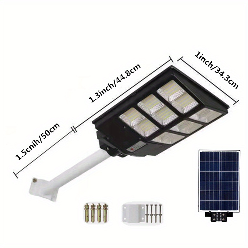 1 Luz Solar Luz Inducción Solar Luz Patio Solar Integrada - Temu