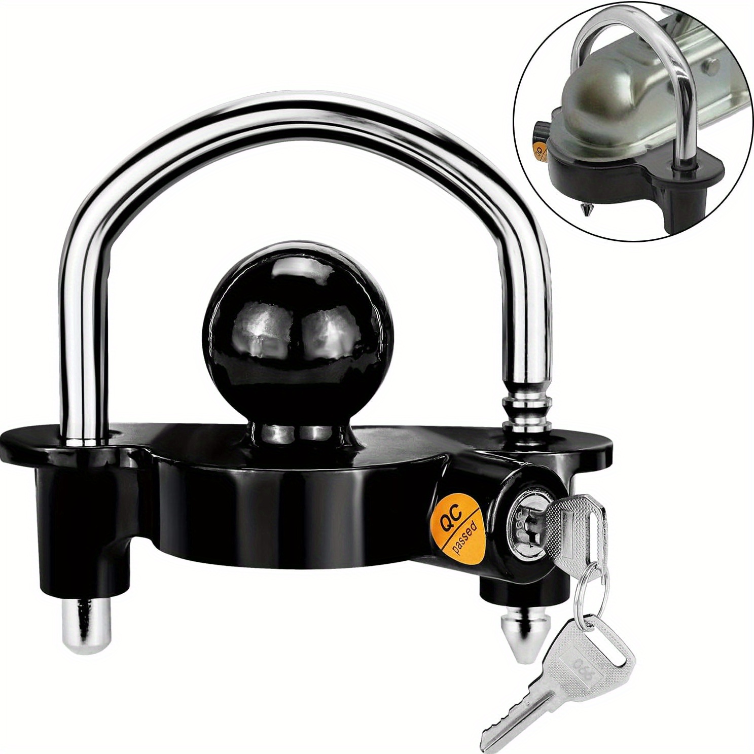 Trailer Lock Universal Coupler Ball Lock Fits 1 2 Couplers - Temu