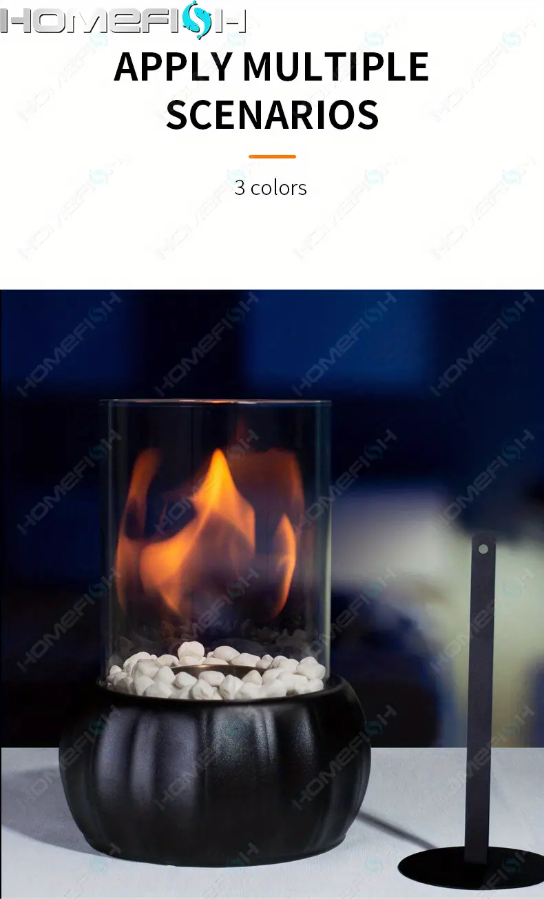 1pc real fire huge pumpkin alcohol lantern light indoor fire pit mini alcohol lantern fireplace glass table accessory personal fireplace indoor outdoor camping rectangle fire pit alcohol fireplace details 11