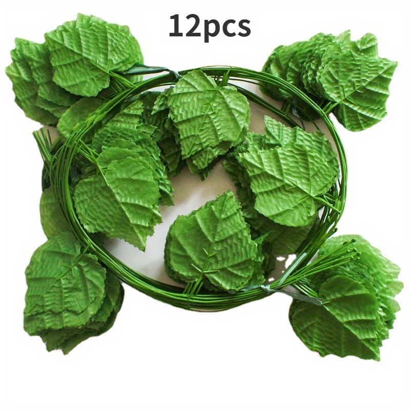 Artificial Plant Green Ivy Leaf Garland Silk Wall Hanging - Temu