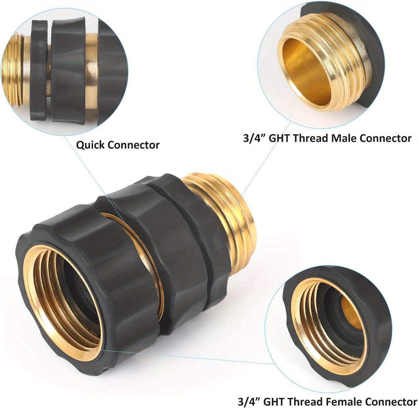 Garden Hose Quick Release Connect Coupler Metal Hose Fitting Temu