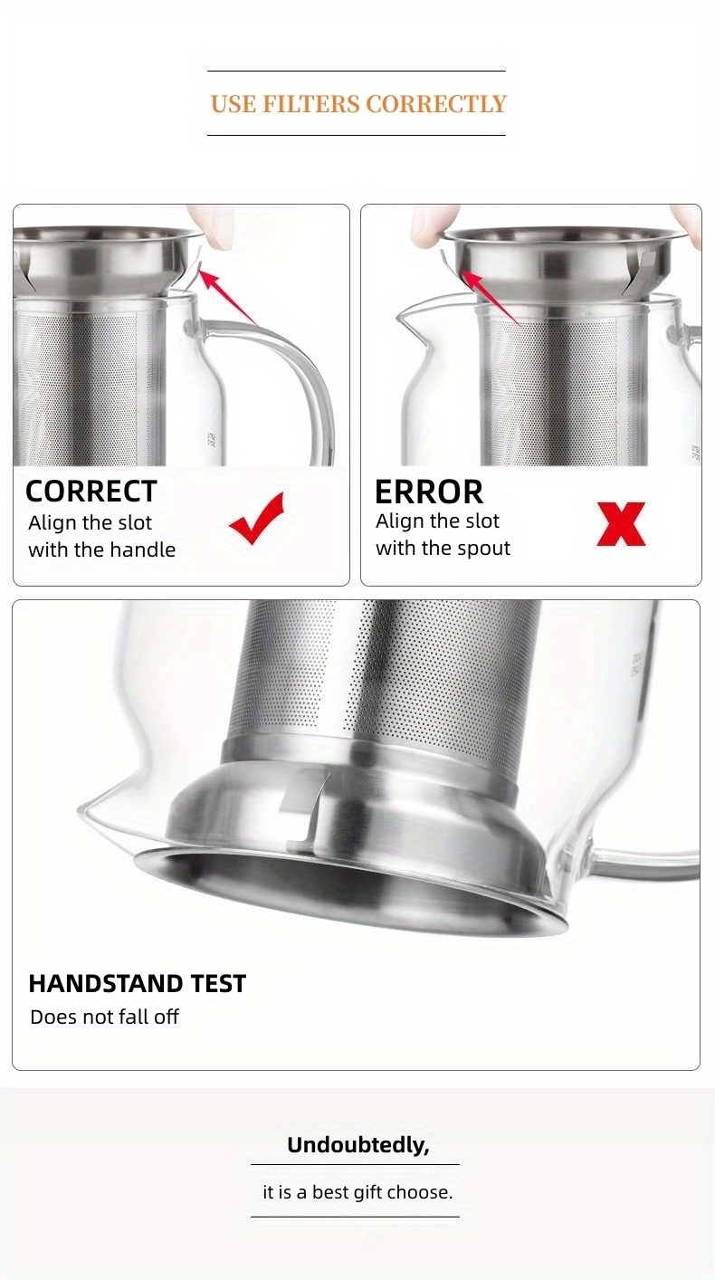 Teapot Infuser Stove Gift Set Glass Teapot With Removable Temu