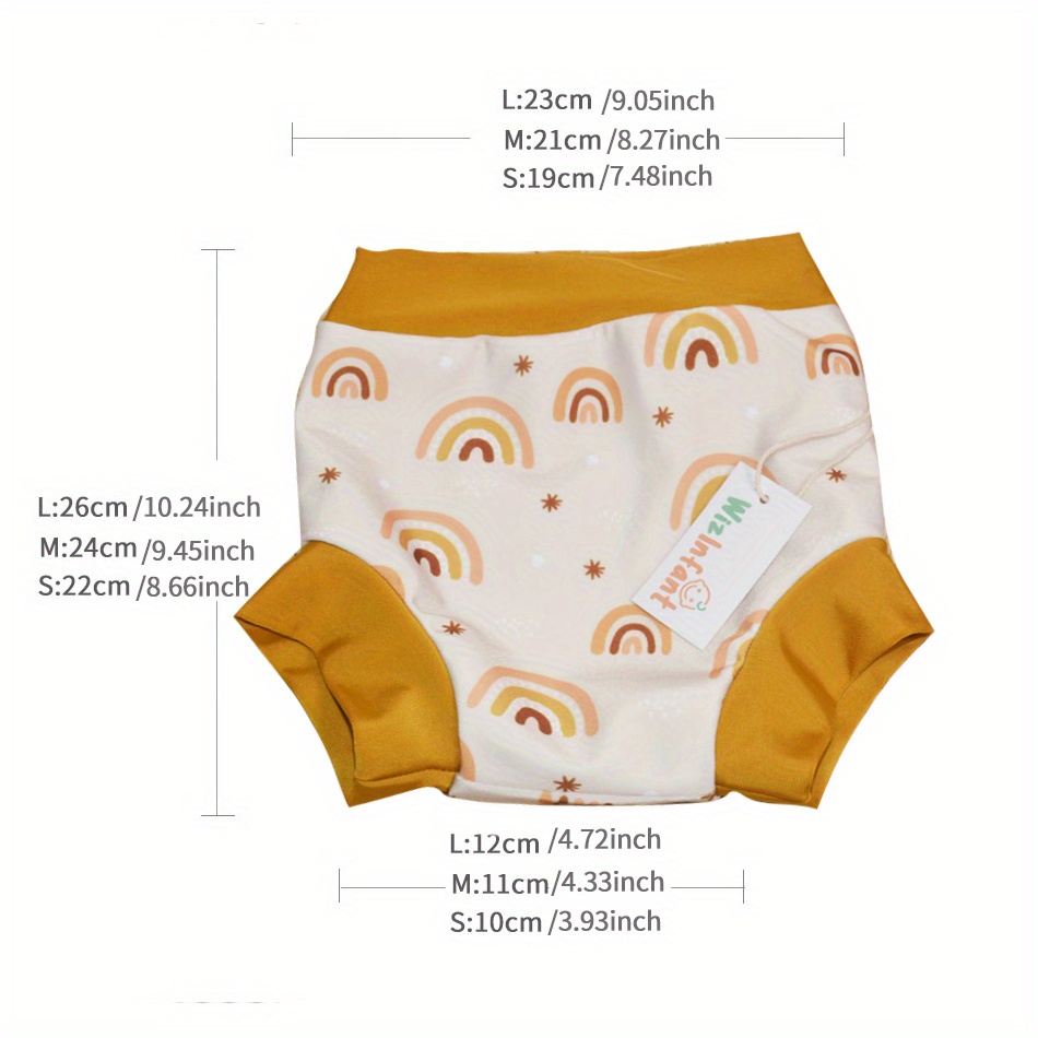     sizes leakproof swimming diaper newborn reusable baby high waist swim nappies washable   baby swimwear cloth nappy for summer details 1