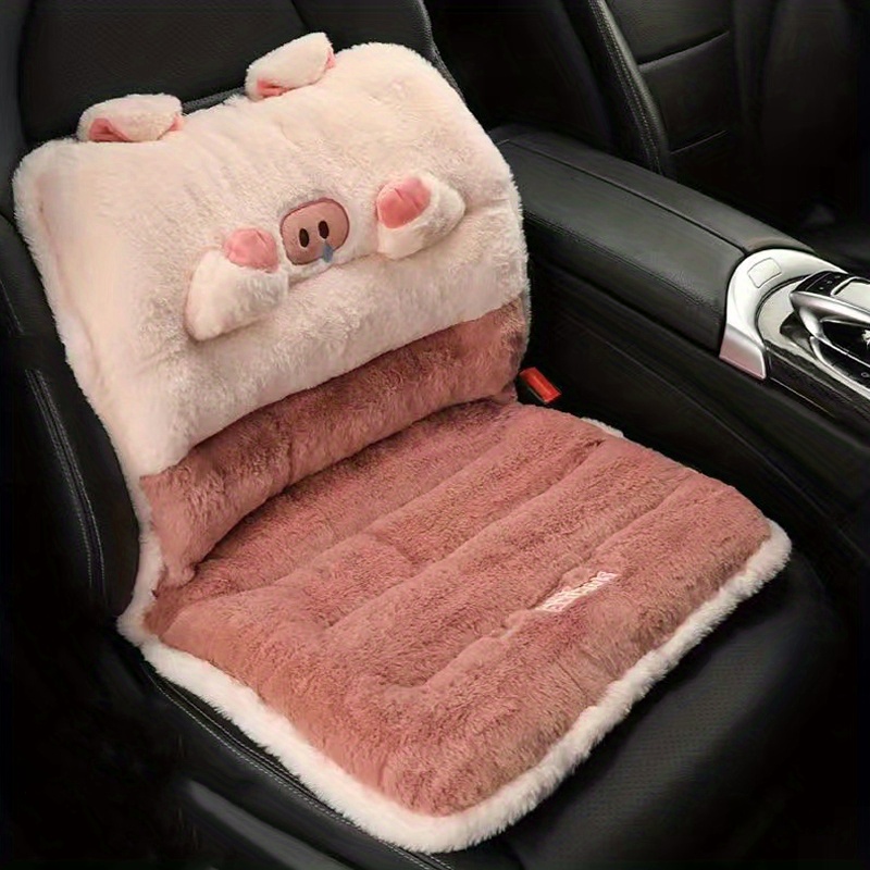 JYYYBF 1Pcs Fuzzy Plush Car Seat Cushion Universal Long Wool Fur Warm Car  Seat Cushion Cover Chair Pad Car Interior Accessories Purple 50*52 cm 