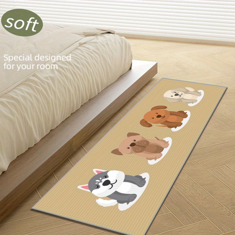 Cartoon Dog Pattern Bath Rug Soft Non slip Absorbent - Temu