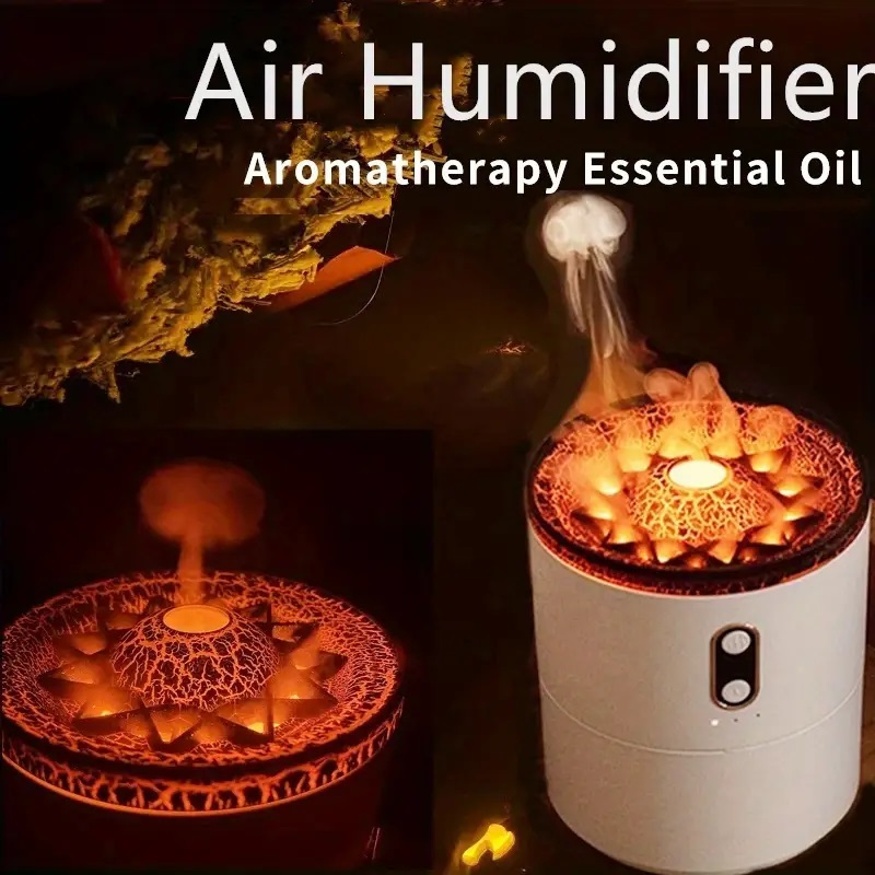 1pc air humidifier aromatherapy essential oil v26simulation volcanic humidifier independence day halloween christmas wedding birthday party supplies camping bbq accessories beech vacation essential details 0