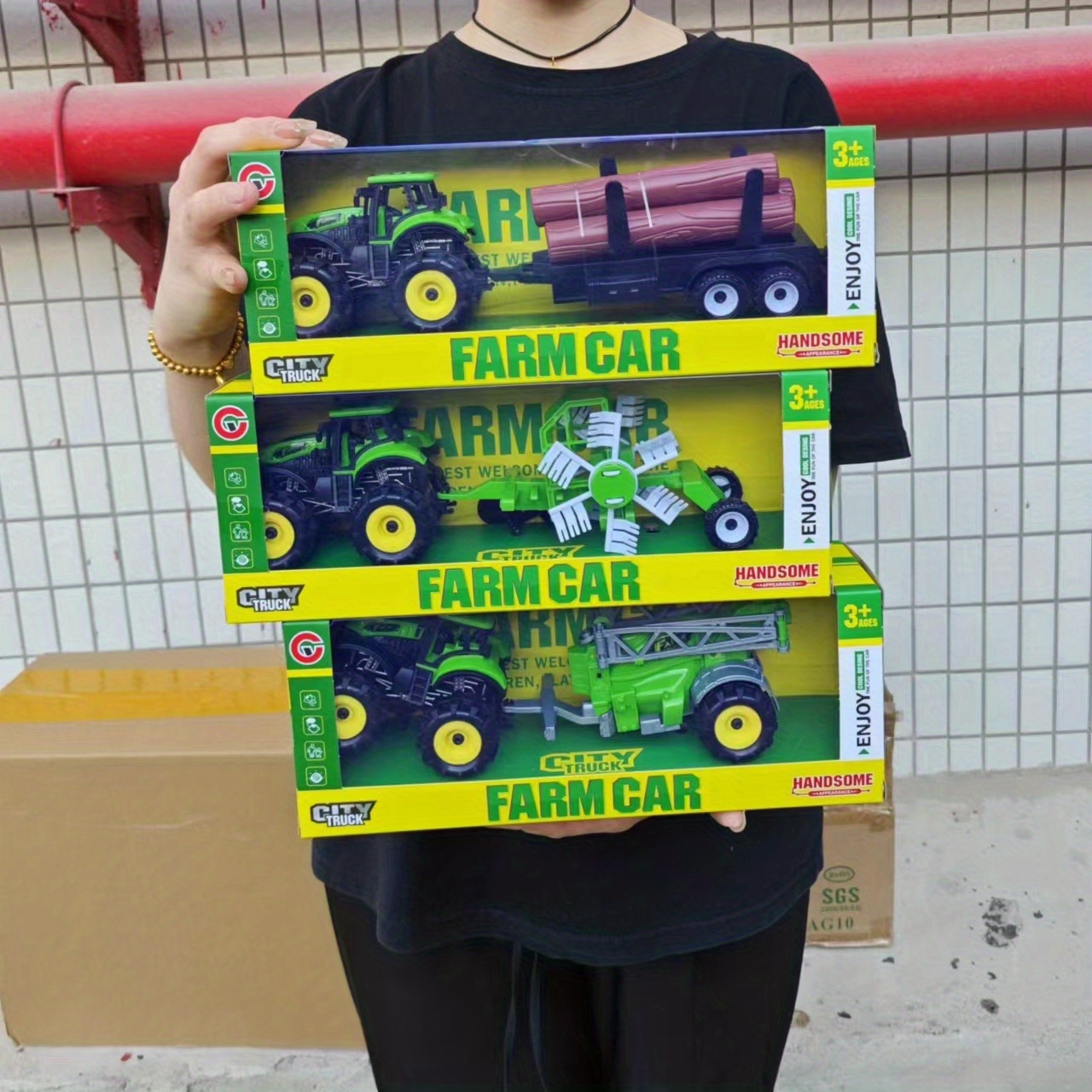 Jouet De Simulation Pour Enfants De 3 À 9 Ans, Voiture D'agriculteur  Tout-terrain À Inertie, Modèle De Véhicule Pour Garçon De 3 À 9 Ans, Petit  Cadeau Indépendant En Boîte