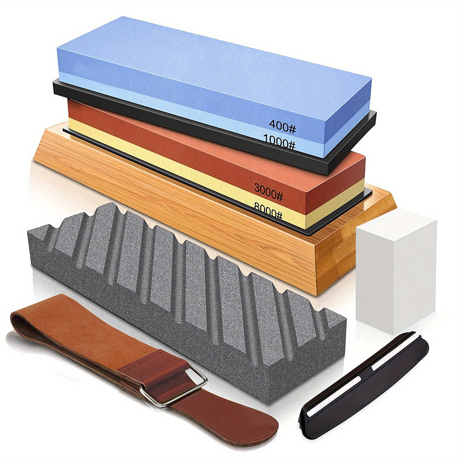 Sharp Professional: Knife Sharpening Stone Set With Leather - Temu