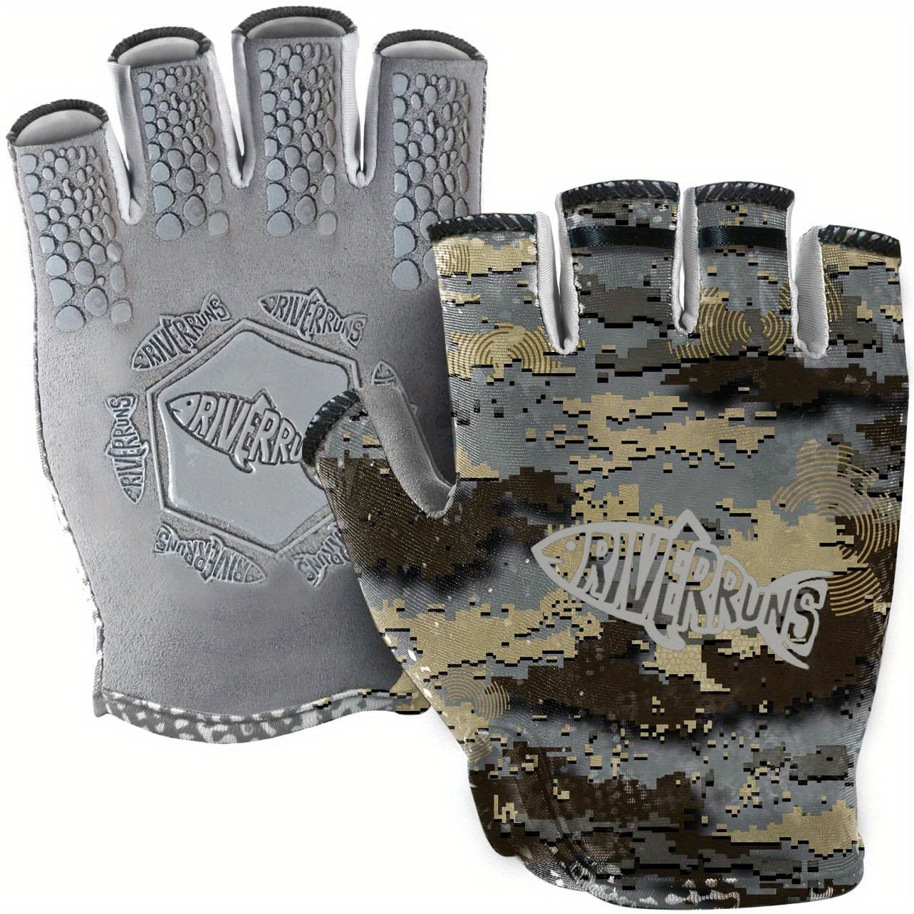 Fishing Gloves, UPF50+ Sun Gloves Fingerless Fishing Gloves Lightweight  Breathable Fishing Gloves Men For Kayaking Paddling