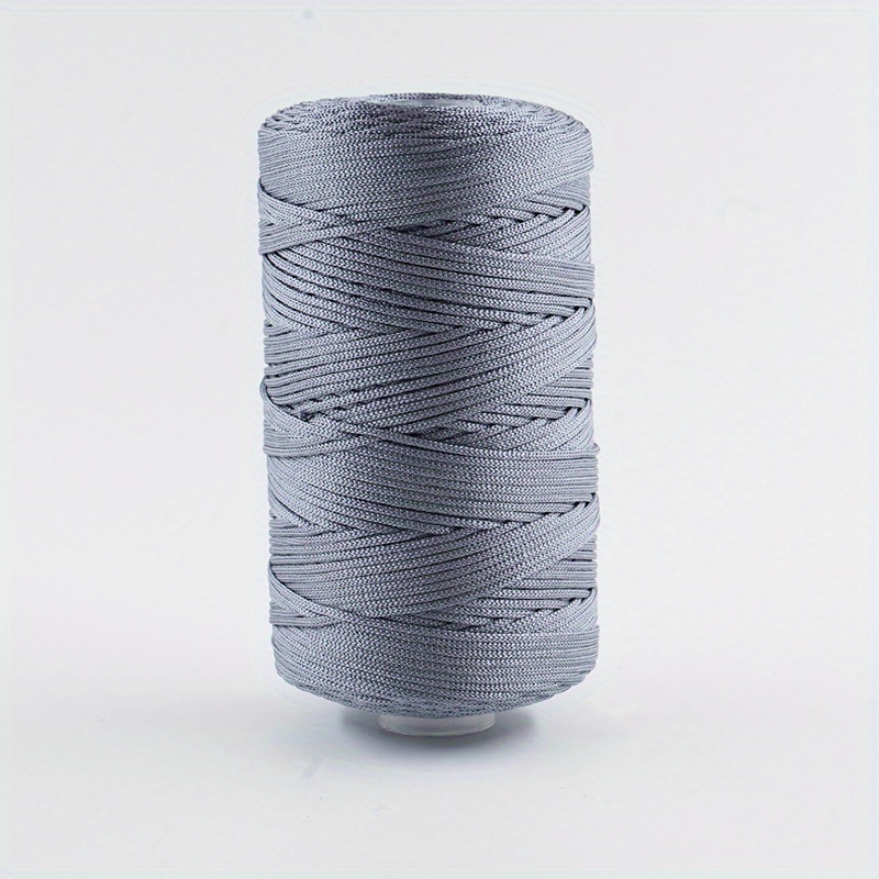1pcs 100M Hollow Ice Silk Hook Thread Yarn Trapillo para Tejer Crochet DIY  Raffia Yarn Lace Thread Cord 1mm (Color : 05)