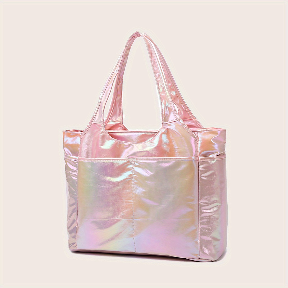 Large Capacity Holographic Portable Storage Tote Bag For Girls