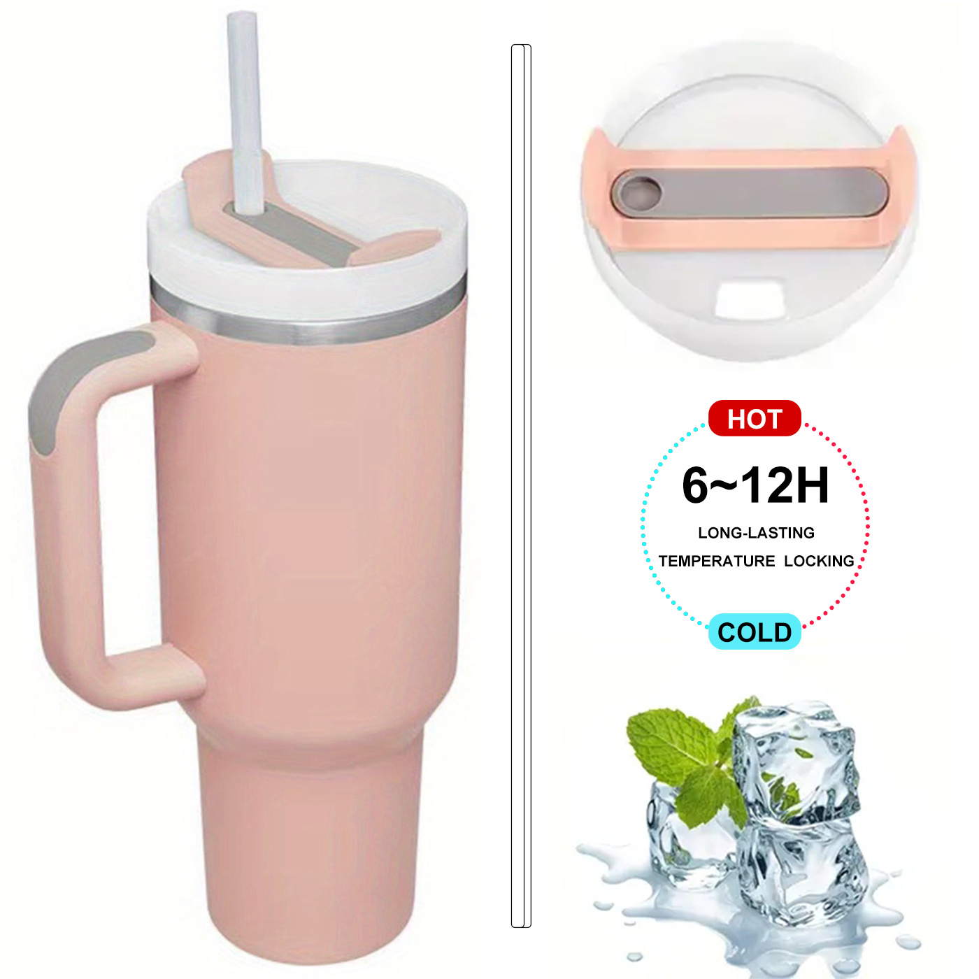 Stainless Steel Straw Cup Thermocooler Vacuum Flask - Temu