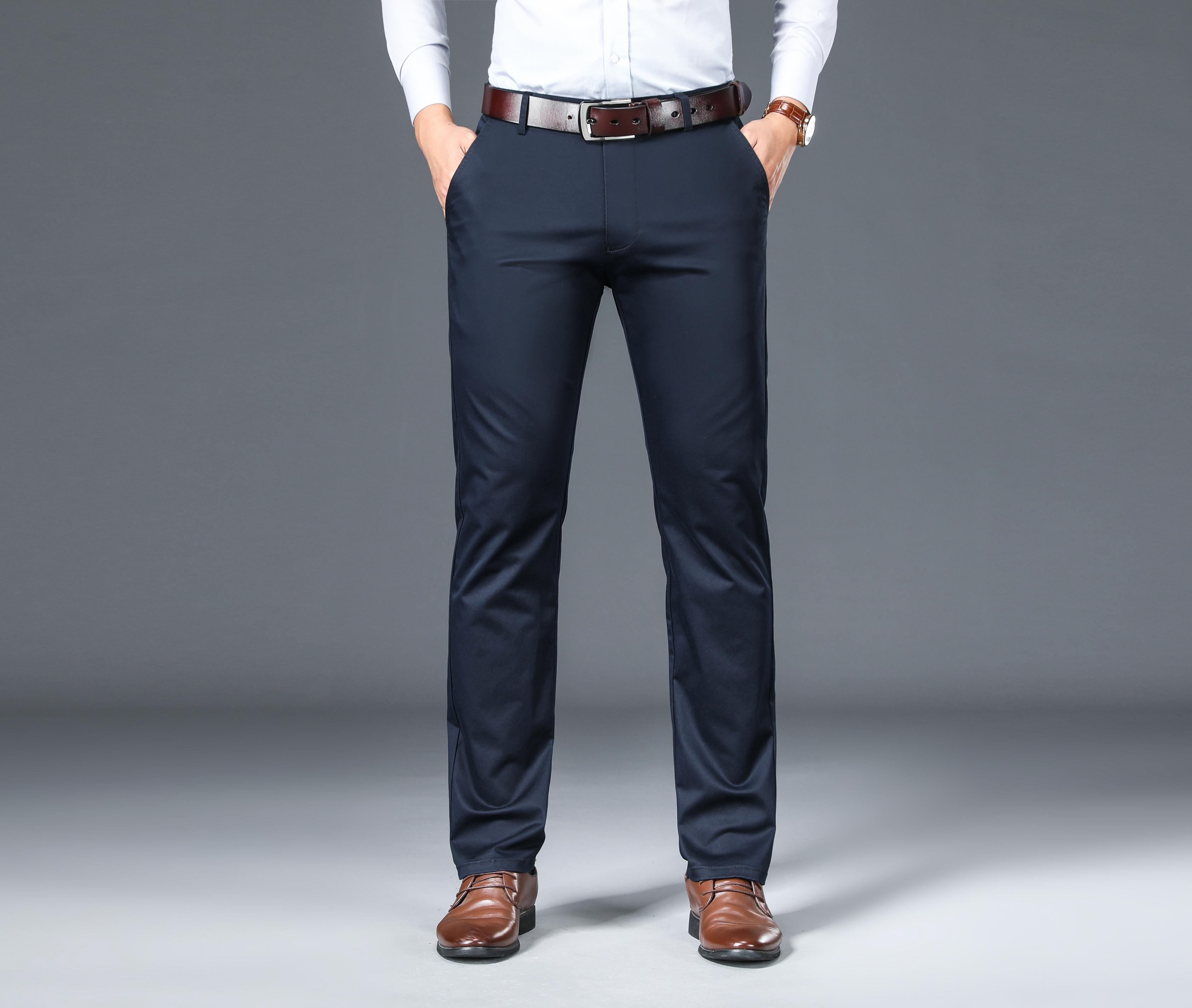 High Quality Warm Fleece Dress Pants Men's Formal Solid Temu