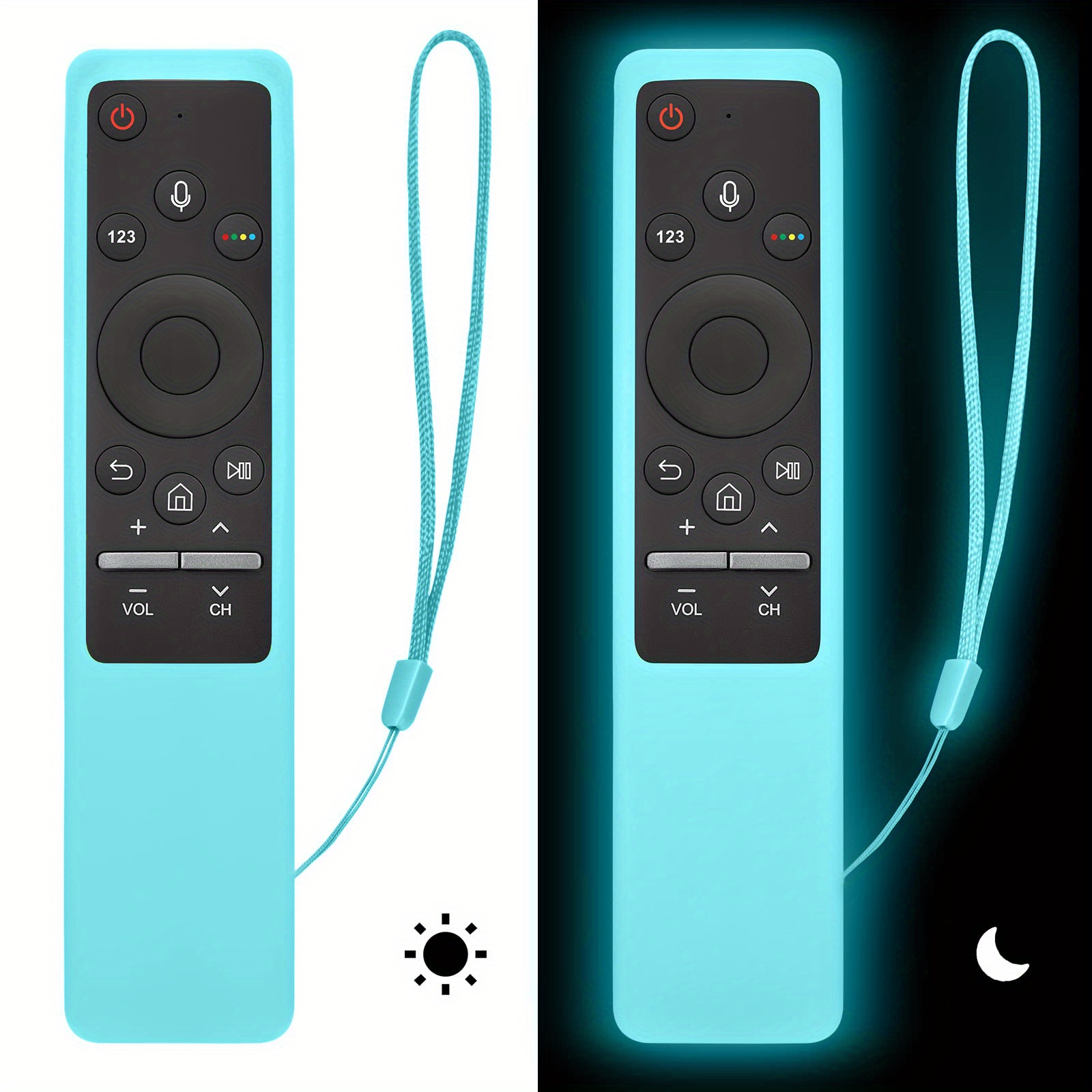 Image of Luminous Protective Case For Smart Tv Remote Control Bn59 Series, Light Weight Anti Slip Shockproof Silicone Tv Remote Case Cover For Smart 4k Ultra Hdtv Remot