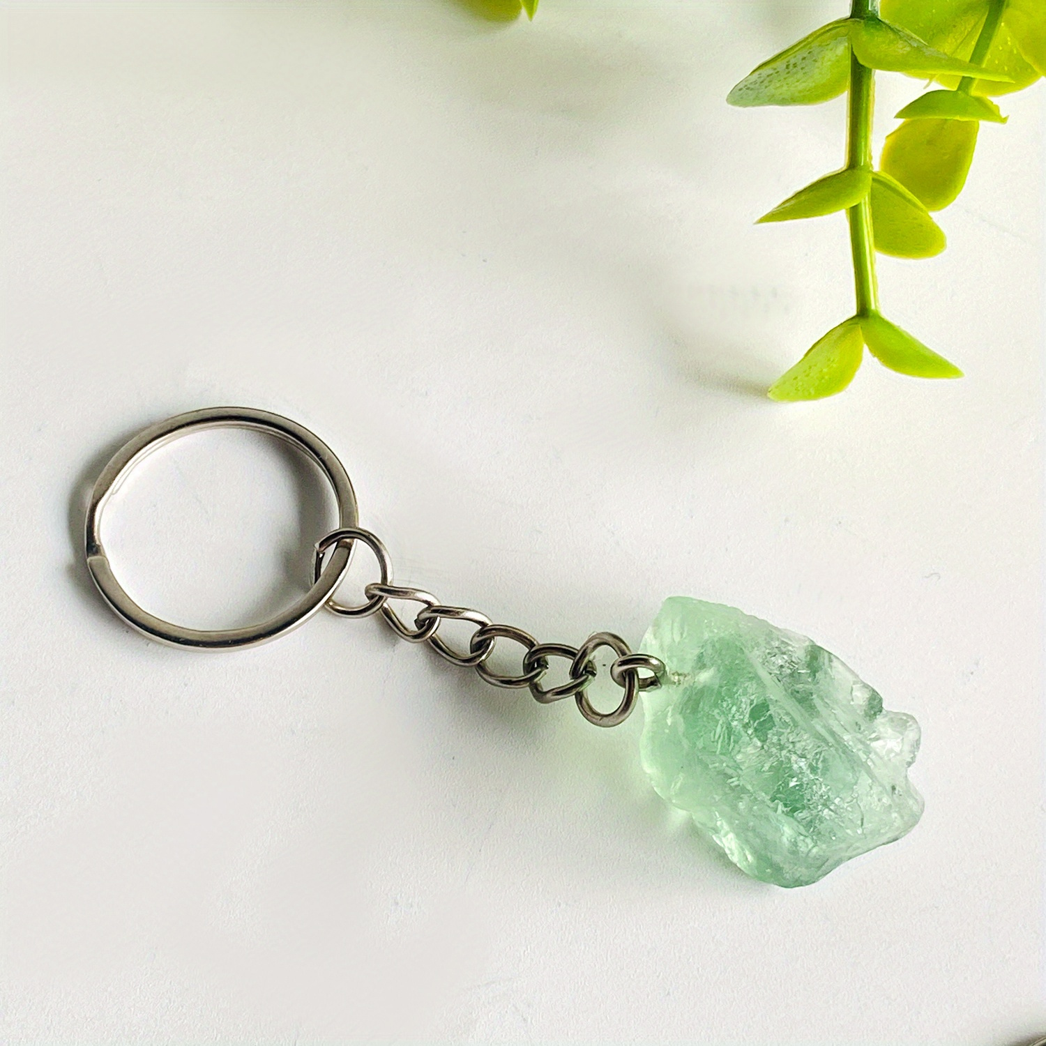 Hope Zen Stone Lucky Rock Inspirational Charm Keychain Keyring “Success”