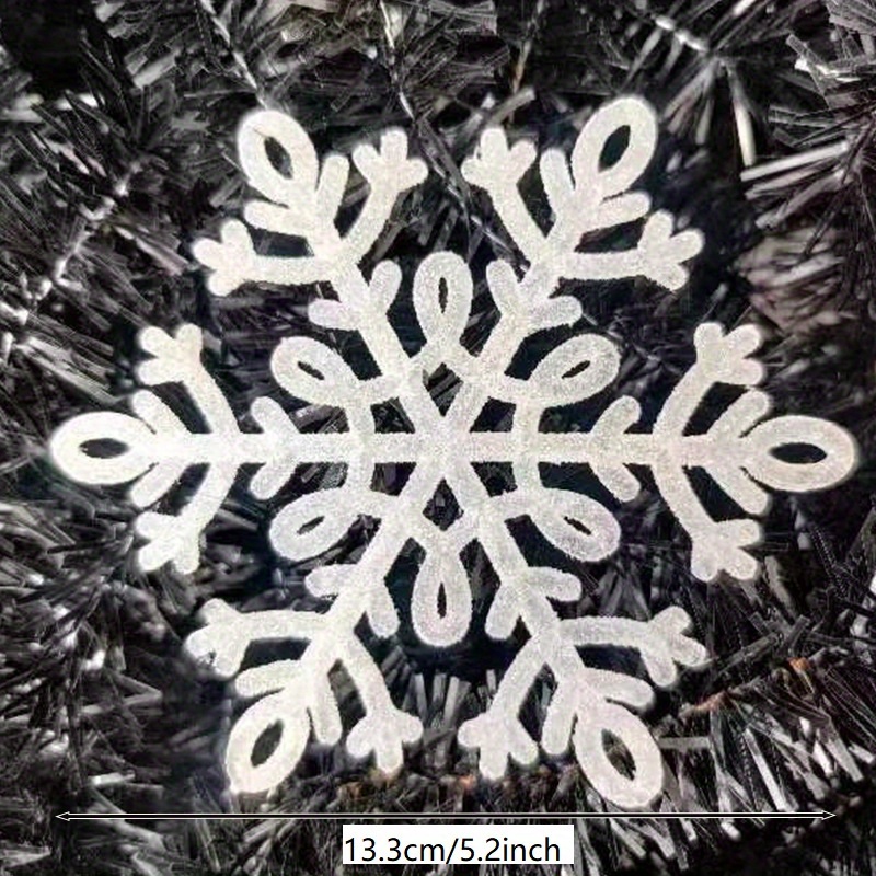 4 in Glitter Snowflake Ornament / Frosty