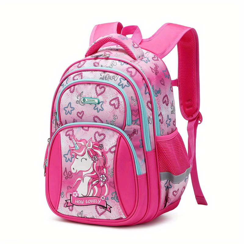 Mochila escolar con dibujos animados para niño y niña, bolsa ligera para  estudiantes de primaria de