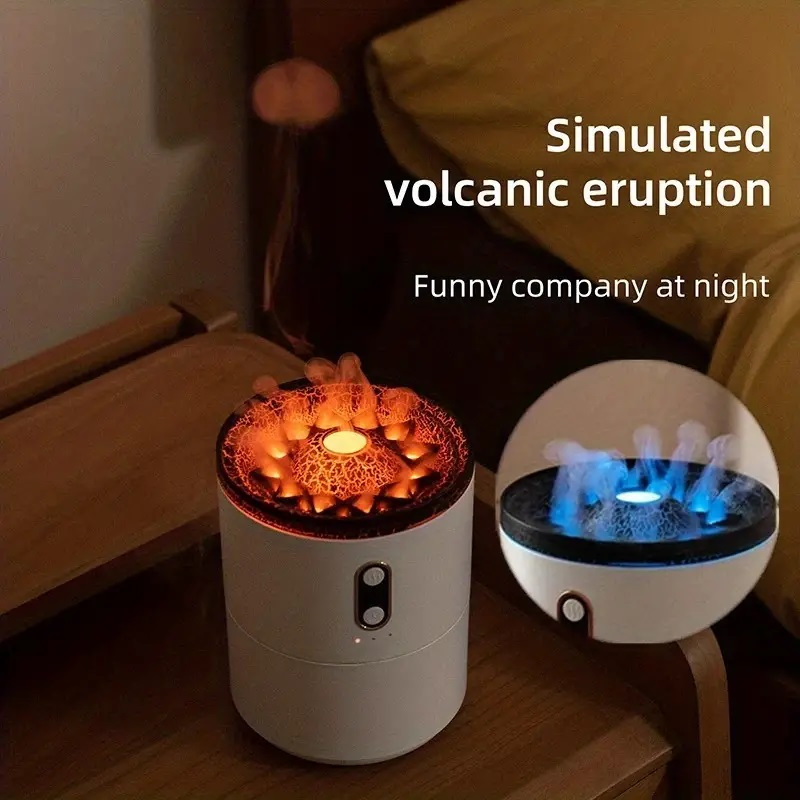 1pc air humidifier aromatherapy essential oil v26simulation volcanic humidifier independence day halloween christmas wedding birthday party supplies camping bbq accessories beech vacation essential details 1
