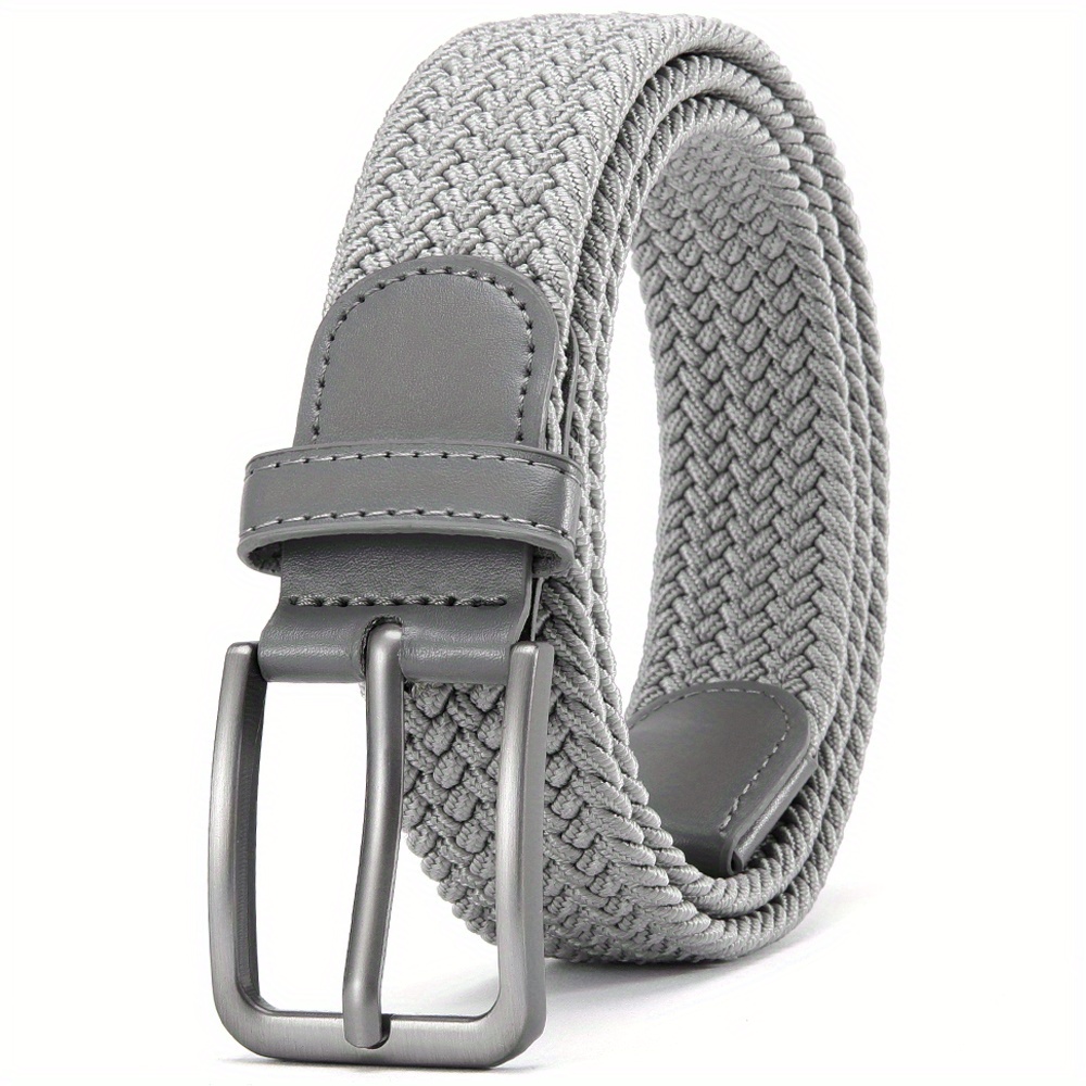 BULLIANT Stretch Belt Men,Mens Gift Woven Braided Web Belt 1 3/8 for Golf  Casual Pants Shirts Jeans(Beige/Dark Gray,26-30Waist Adjustable) :  : Clothing, Shoes & Accessories
