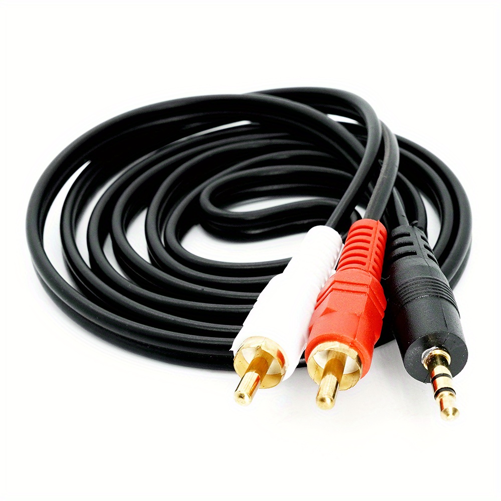 Audio Aux To 2 Rca: Boost Your Audio Quality With 1.5 Meter - Temu