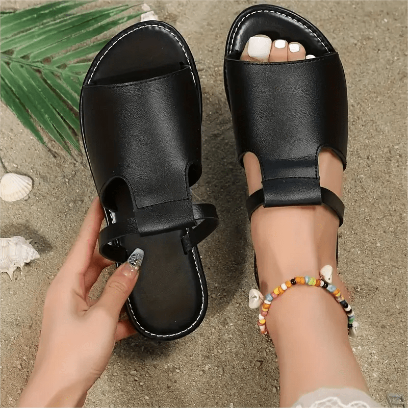 White Slide Sandals - White Sandals - Faux Leather Sandals - Lulus