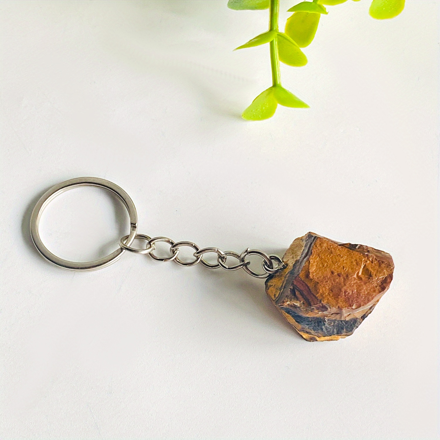 Hope Zen Stone Lucky Rock Inspirational Charm Keychain Keyring “Success”