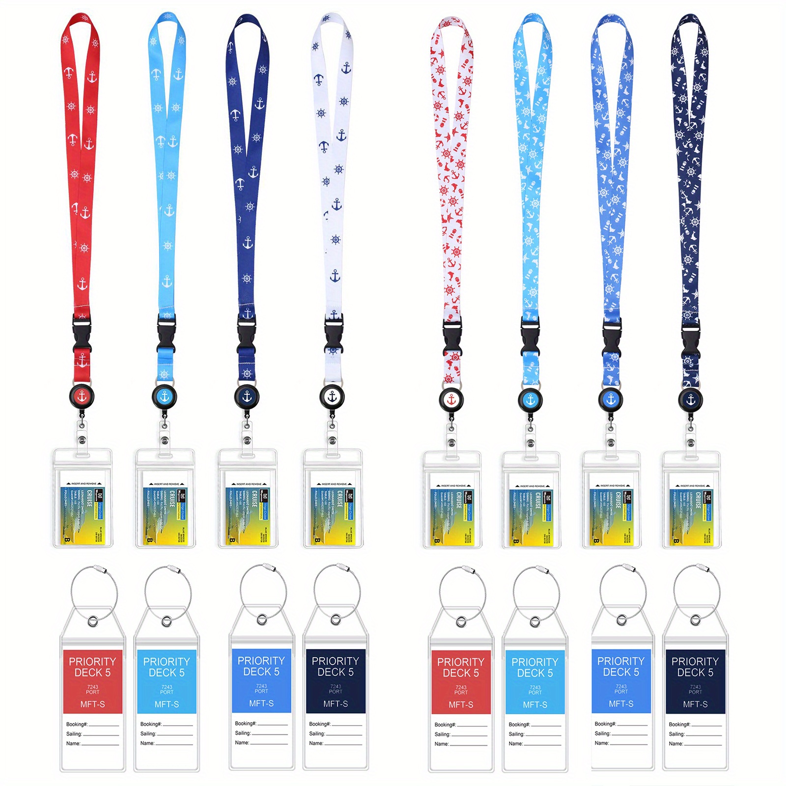 5 Sets Cruise Lanyards, Retractable Carnival Cruise Lanyard with 10  Waterproof Luggage Tag Holders Set, Adjustable Cruise Lanyard with  Detachable Badge Holder for Cruise Cards Cruise Accessories : :  Office Products