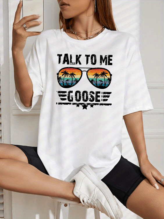 Top Gun Talk To Me Goose T Shirt Iron On Transfer