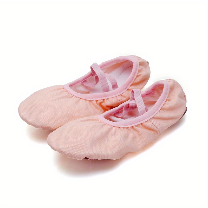 Elegant Solid Color Slip On Ballet Shoes for Girls, Anti Slip Soft Sole Dancing Shoes for Practice Performance, All Seasons